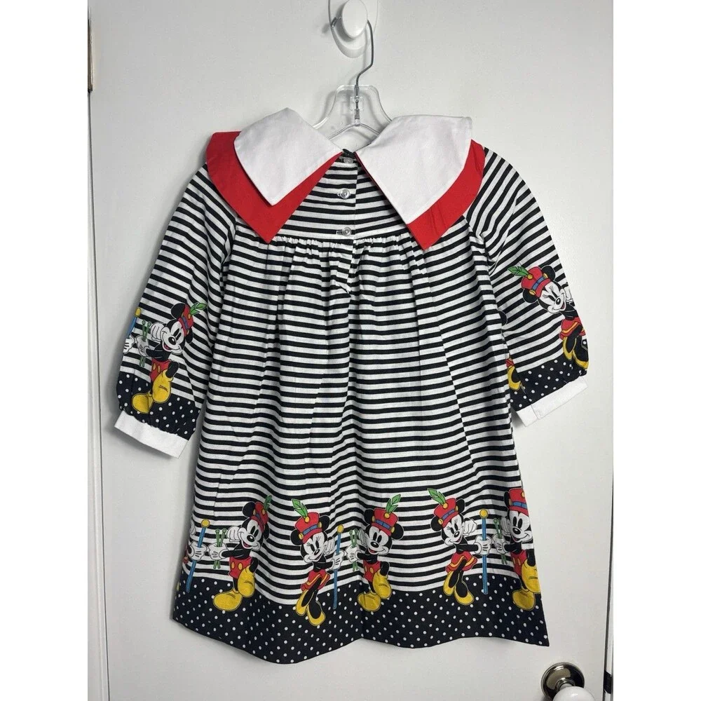 Rare Vintage Minnies Corner By Youngland Mickey Minnie Disney Girls Dress SZ 6X
